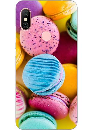 Чехол бампер для xiaomi redmi note 6 pro с принтом сладости