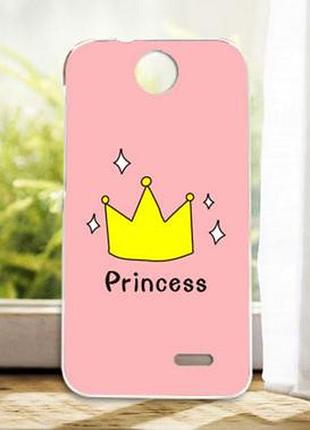 Силиконовый чехол накладка для htc desire 310 с картинкой принцесса