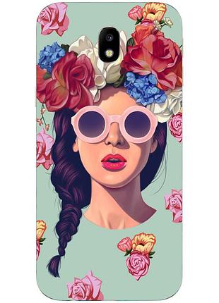 Чехол силиконовый для samsung galaxy j3 2018 с картинкой девушка