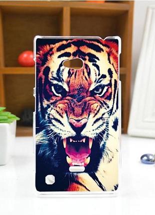 Силіконовий чохол накладка для nokia lumia 720 з малюнком тигр