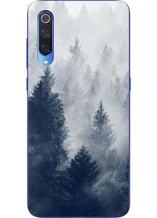 Бампер силиконовый чехол для xiaomi mi 9 se с картинкой лес