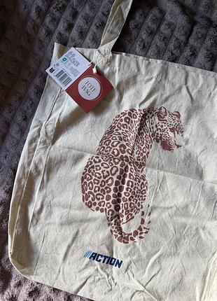 Нова сумка шопер лео леопард tote bag еко