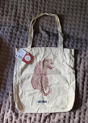 Нова сумка шопер лео леопард tote bag еко