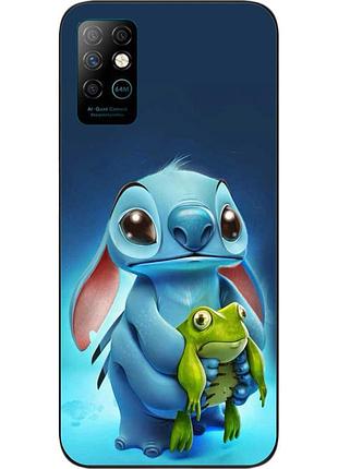 Силиконовый чехол бампер для infinix note 8 с картинкой стич