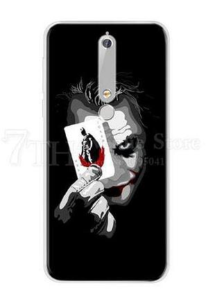 Бампер силиконовый чехол с принтом для nokia 6 2018 джокер