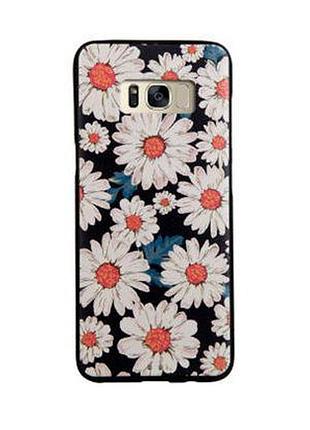 Чехол накладка с картинкой для samsung galaxy s8 plus g955 ромашки