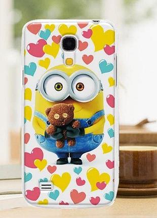 Бампер силіконовий чохол для samsung galaxy s4 i9500 з картинкою міньйон з мишком
