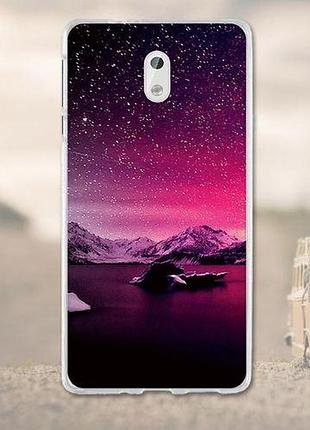 Чехол с картинкой (силикон) для nokia 3 звездное небо