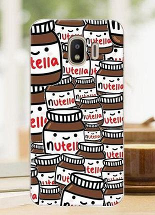 Чохол з картинкою (силікон) для samsung j4 2018 galaxy j400 nutella