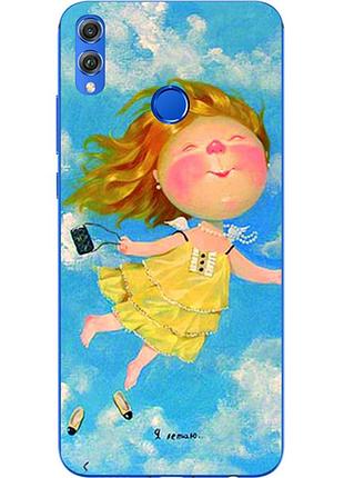 Силіконовий чохол бампер для huawei honor 8x з картинкою гапчинська я літаю