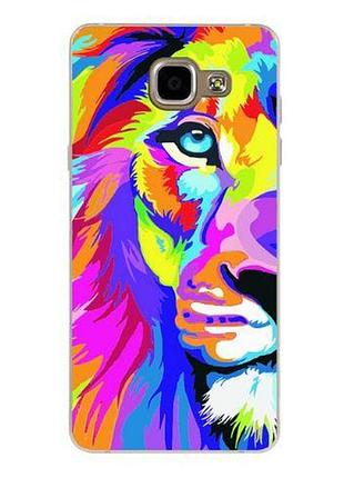 Чохол з картинкою для samsung a3 - 2016 galaxy a310 кольоровий лев