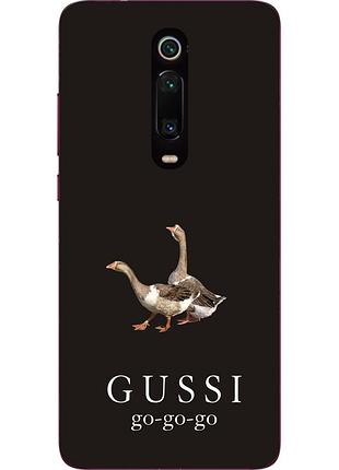Антибрендовый силиконовый чехол для xiaomi mi 9t / k20 / mi 9t pro / k20 pro с картинкой gussi go go