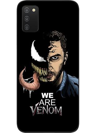Бампер силиконовый чехол для samsung a03s galaxy a037 с картинкой веном