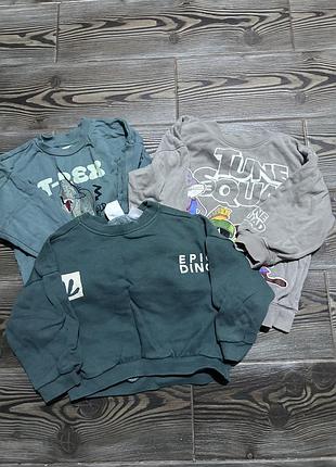 Набір утеплених світшотів 98-104см ,2-3роки h&m zara