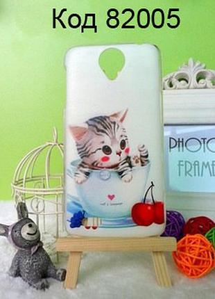 Чехол на lenovo s820 оригинальная панель накладка с рисунком котик