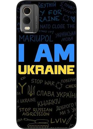 Силиконовый чехол epik для nokia c32 с картинкой украина надписи