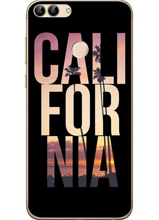 Бампер силіконовий чохол для huawei p smart з картинкою california