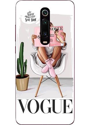 Бампер силиконовый чехол для xiaomi mi 9t / k20 / mi 9t pro / k20 pro с картинкой vogue