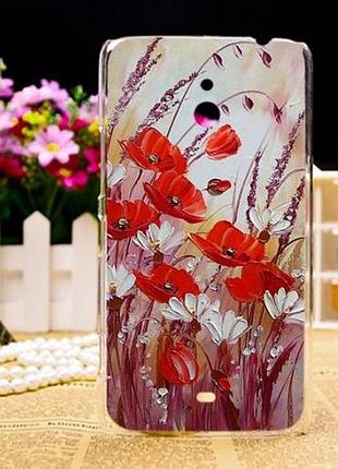 Силіконовий чохол накладка для nokia lumia 1320 з малюнком маки