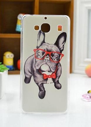 Силиконовый чехол накладка для xiaomi redmi 2 с картинкой дог