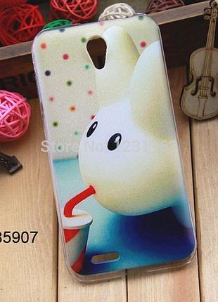 Чохол на lenovo a859/a678t оригінальна панель накладка з малюнком зайчик