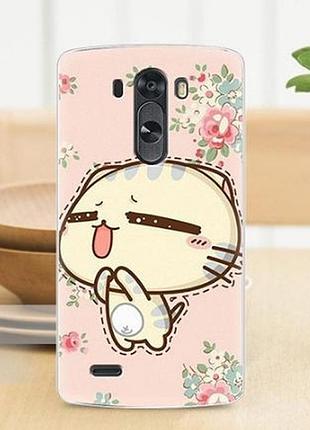 Эксклюзивный чехол для lg g3s optimus g3mini d722 d725 с принтом котик