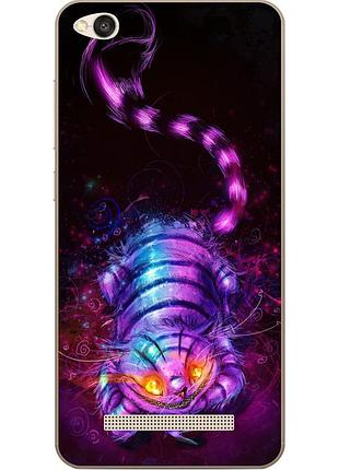Оригинальный чехол накладка для xiaomi redmi 4a с картинкой чеширский кот