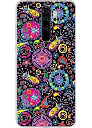 Силиконовый чехол для xiaomi redmi note 8 pro с картинкой узоры