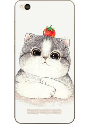 Силіконовий чохол для xiaomi redmi 4a з картинкою кошеня