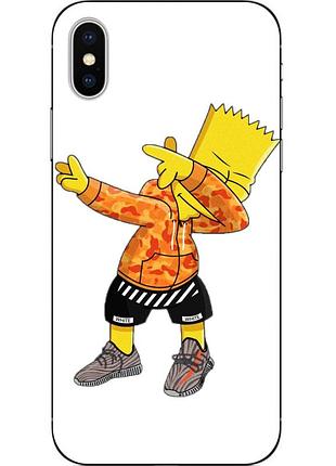 Силіконовий чохол з малюнком для iphone xs барт сімпсон