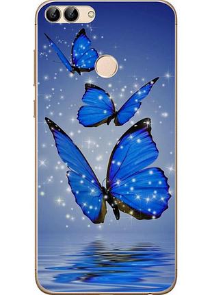 Силіконовий чохол з малюнком для huawei p smart три метелики