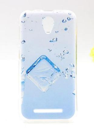 Силіконовий чохол бампер для zte blade l110 / a110 з картинкою водяний куб