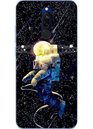 Силиконовый чехол с рисунком для xiaomi redmi 8 космонавт