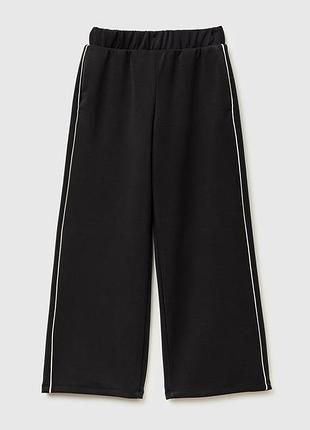 Детские чёрные wide брюки benetton s