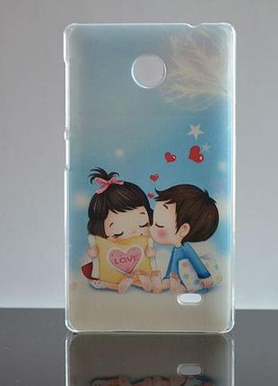 Силіконовий чохол накладка для nokia x з картинкою love