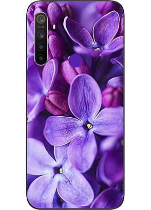 Чохол силіконовий для realme 5i з картинкою бузок