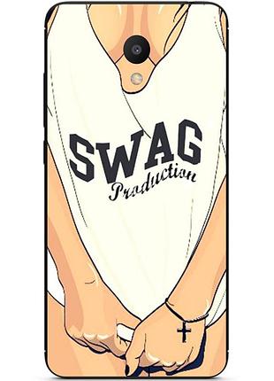 Бампер силіконовий чохол для meizu m6s з картинкою swag