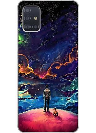 Чохол силіконовий для samsung a51 2020 galaxy a515 з картинкою всесвіт