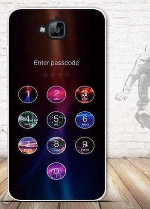 Оригинальный чехол панель накладка для huawei y6 pro с картинкой enter passcode