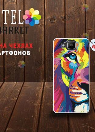 Бампер силиконовый чехол для doogee x9 mini с картинкой цветной лев