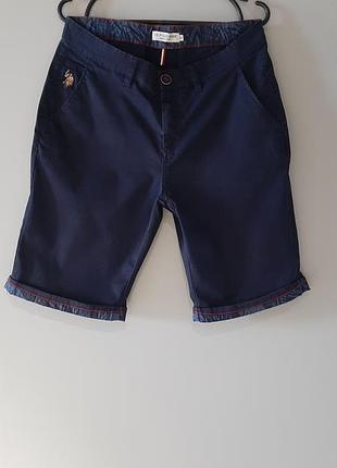 Мужские шорты чинос u.s. polo assn. (оригинал) — размер 31 (m), темно-синие