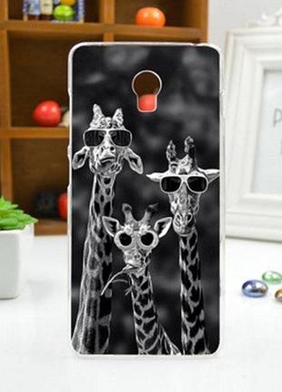 Оригинальный бампер для lenovo vibe p1 с картинкой жирафы
