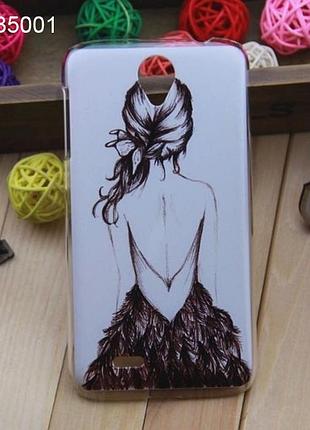 Чехол на lenovo a850 оригинальная панель накладка с рисунком девушка с косой