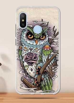 Оригінальний чохол панель накладка для xiaomi mi a2 / mi 6x з картинкою сова