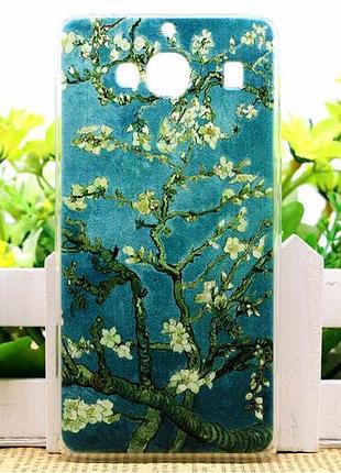 Силиконовый чехол накладка для xiaomi redmi 2 с картинкой сакура