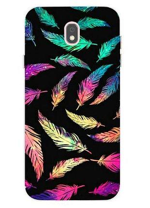 Оригинальный бампер чехол для samsung j530 galaxy j5 2017 с картинкой перья