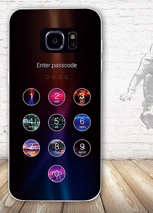 Оригинальный чехол панель накладка для samsung galaxy s7 edge с картинкой passcode