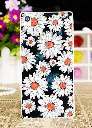 Чехол с картинкой (силикон) для sony xperia xa f3111 f3112 f3115 f3116 ромашки