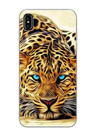Силіконовий чохол бампер для iphone x з картинкою гепард