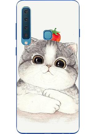Силиконовый чехол для samsung galaxy a9 2018 с картинкой котенок